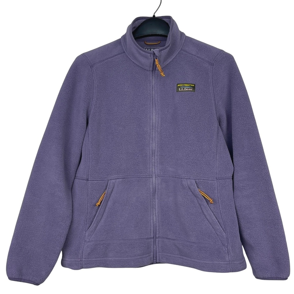 LL Bean Womens Petite S Purple Mountain Classic Full Zip Fleece Jacket 505339 - Picture 3 of 9